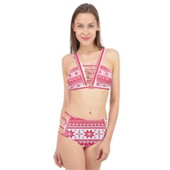 Nordic-seamless-knitted-christmas-pattern-vector Cage Up Bikini Set