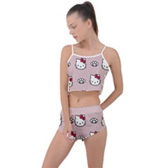 Hello Kitty Summer Cropped Co-ord Set by nateshop