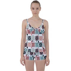 Mint Tie Front Two Piece Tankini by nateshop