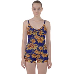 Seamless-pattern Floral Batik-vector Tie Front Two Piece Tankini by nateshop