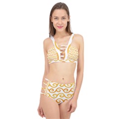Seamless-pattern-ibatik-luxury-style-vector Cage Up Bikini Set