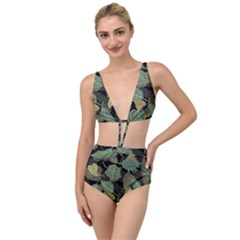 Autumn Fallen Leaves Dried Leaves Tied Up Two Piece Swimsuit by Ravend