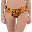 Egyptian-hieroglyphs-ancient-egypt-letters-papyrus-background-vector-old-egyptian-hieroglyph-writing Reversible Classic Bikini Bottoms View1