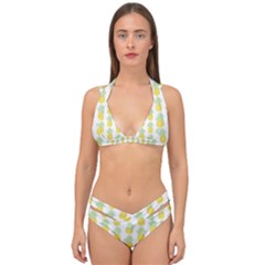 Pineapple Glitter Double Strap Halter Bikini Set by ConteMonfrey