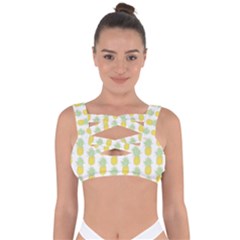 Pineapple Glitter Bandaged Up Bikini Top by ConteMonfrey
