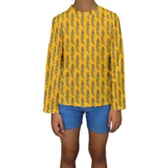 Yellow Lemon Branches Garda Kids  Long Sleeve Swimwear by ConteMonfrey