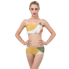 Multi Color Pattern Layered Top Bikini Set by designsbymallika