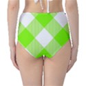 Neon green and white plaids Classic High-Waist Bikini Bottoms View2