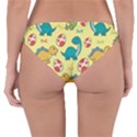 Seamless pattern with cute dinosaurs character Reversible Hipster Bikini Bottoms View4