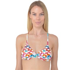 Rainbow Pattern Reversible Tri Bikini Top by designsbymallika