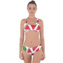 Watermelon Cuties White Criss Cross Bikini Set View1