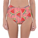 Red Watermelon Popsicle Reversible High-Waist Bikini Bottoms View1