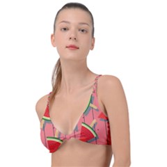 Red Watermelon Popsicle Knot Up Bikini Top by ConteMonfrey