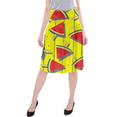 Yellow Watermelon Popsicle  Midi Beach Skirt by ConteMonfrey