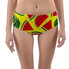 Yellow Watermelon   Reversible Mid-waist Bikini Bottoms by ConteMonfrey