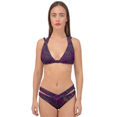 Colorful-abstract-seamless-pattern Double Strap Halter Bikini Set by Wegoenart