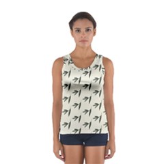 Minimalist Fall Of Leaves Sport Tank Top  by ConteMonfrey