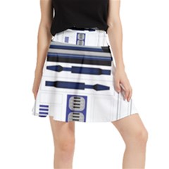 Robot R2d2 R2 D2 Pattern Waistband Skirt by Jancukart