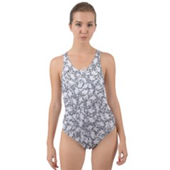 Bacterias Drawing Black And White Pattern Cut-out Back One Piece Swimsuit by dflcprintsclothing