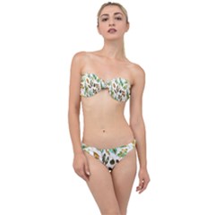Leaves And Feathers - Nature Glimpse Classic Bandeau Bikini Set by ConteMonfrey