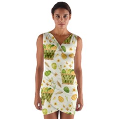 Easter Eggs   Wrap Front Bodycon Dress by ConteMonfrey