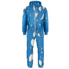 Ice Cream Bubbles Texture Hooded Jumpsuit (men) by dflcprintsclothing