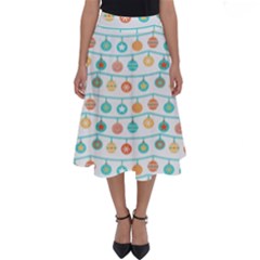 Christmas Textur Perfect Length Midi Skirt by artworkshop