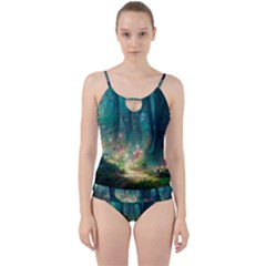 Magical Forest Forest Painting Fantasy Cut Out Top Tankini Set by danenraven