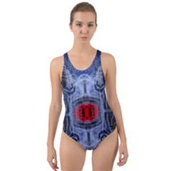 Art Robot Artificial Intelligence Technology Cut-out Back One Piece Swimsuit by Ravend