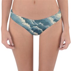 Mountains Alps Nature Clouds Sky Fresh Air Art Reversible Hipster Bikini Bottoms by Pakemis