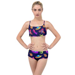 Space Pattern Layered Top Bikini Set by Pakemis