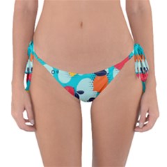 Pop Art Style Citrus Seamless Pattern Reversible Bikini Bottom by Pakemis