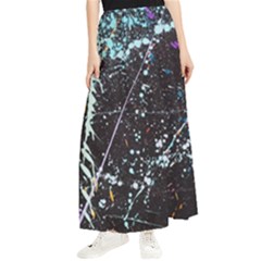 Abstract Colorful Texture Maxi Chiffon Skirt by Pakemis