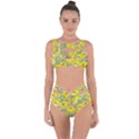 Seamless-pattern-with-graphic-spring-flowers Bandaged Up Bikini Set  View1