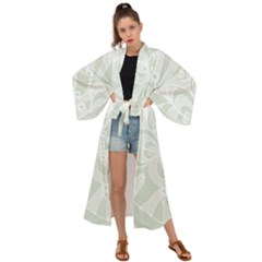 Blue Zendoodle Maxi Kimono