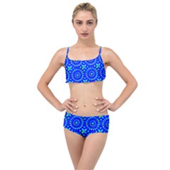 Kaleidoscope Royal Blue Layered Top Bikini Set by Mazipoodles