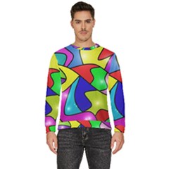 Colorful Abstract Art Men s Fleece Sweatshirt by gasi