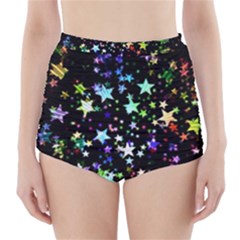Christmas Star Gloss Lights Light High-waisted Bikini Bottoms by Uceng