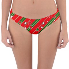 Christmas Paper Star Texture Reversible Hipster Bikini Bottoms by Uceng