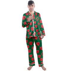 Christmas Coffee Men s Long Sleeve Satin Pajamas Set by designsbymallika