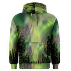 Aurora Borealis In Sky Over Forest Men s Core Hoodie by danenraven