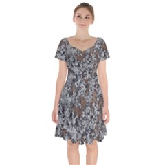 Floral Surface Print Design Short Sleeve Bardot Dress by dflcprintsclothing