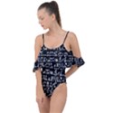 Sanscrit Pattern Design Drape Piece Swimsuit View1