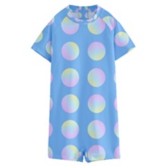 Abstract Stylish Design Pattern Blue Kids  Boyleg Half Suit Swimwear by brightlightarts
