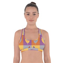 Chickens Pixel Pattern - Version 1a Cross Back Sports Bra by wagnerps