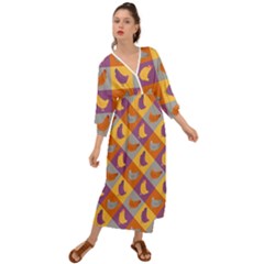 Chickens Pixel Pattern - Version 1b Grecian Style  Maxi Dress by wagnerps