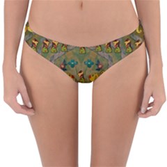 Fishes Admires All Freedom In The World And Feelings Of Security Reversible Hipster Bikini Bottoms by pepitasart