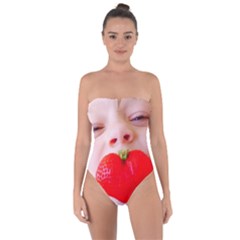 Strawberry Love Tie Back One Piece Swimsuit by StarvingArtisan