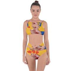Valentine Day Lolly Candy Heart Bandaged Up Bikini Set  by artworkshop