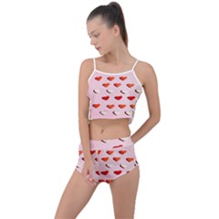 Lolly Candy  Valentine Day Summer Cropped Co-ord Set